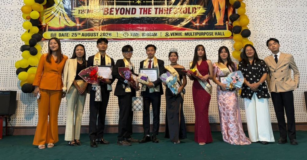 Participants in the Mr and Ms Freshers’ Competition at Sao Chang College’s 53rd Freshers’ Meet in Tuensang on August 25. (Photo Courtesy: SCC)